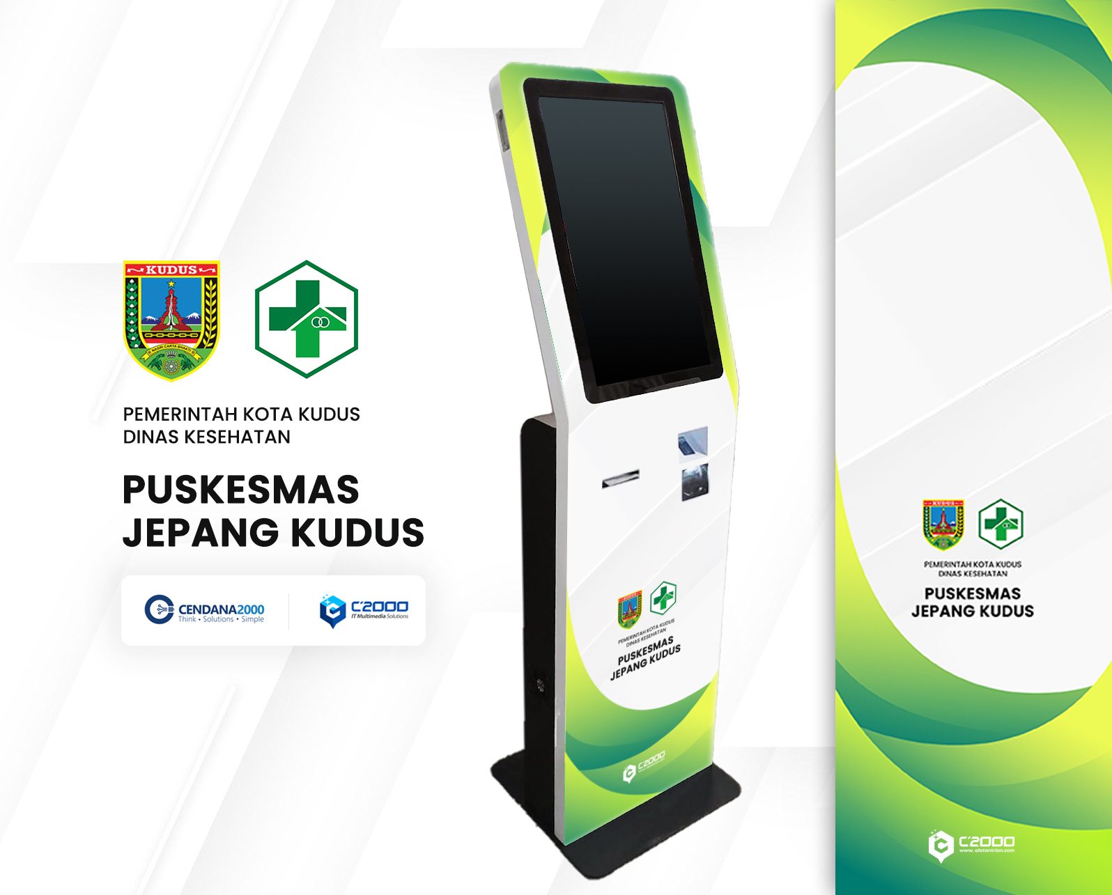Mockup Desain KiosK Puskesmas Jepang Kudus (Varian Utama)